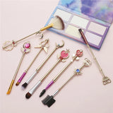 Gold Sailor Moon makeup brushes